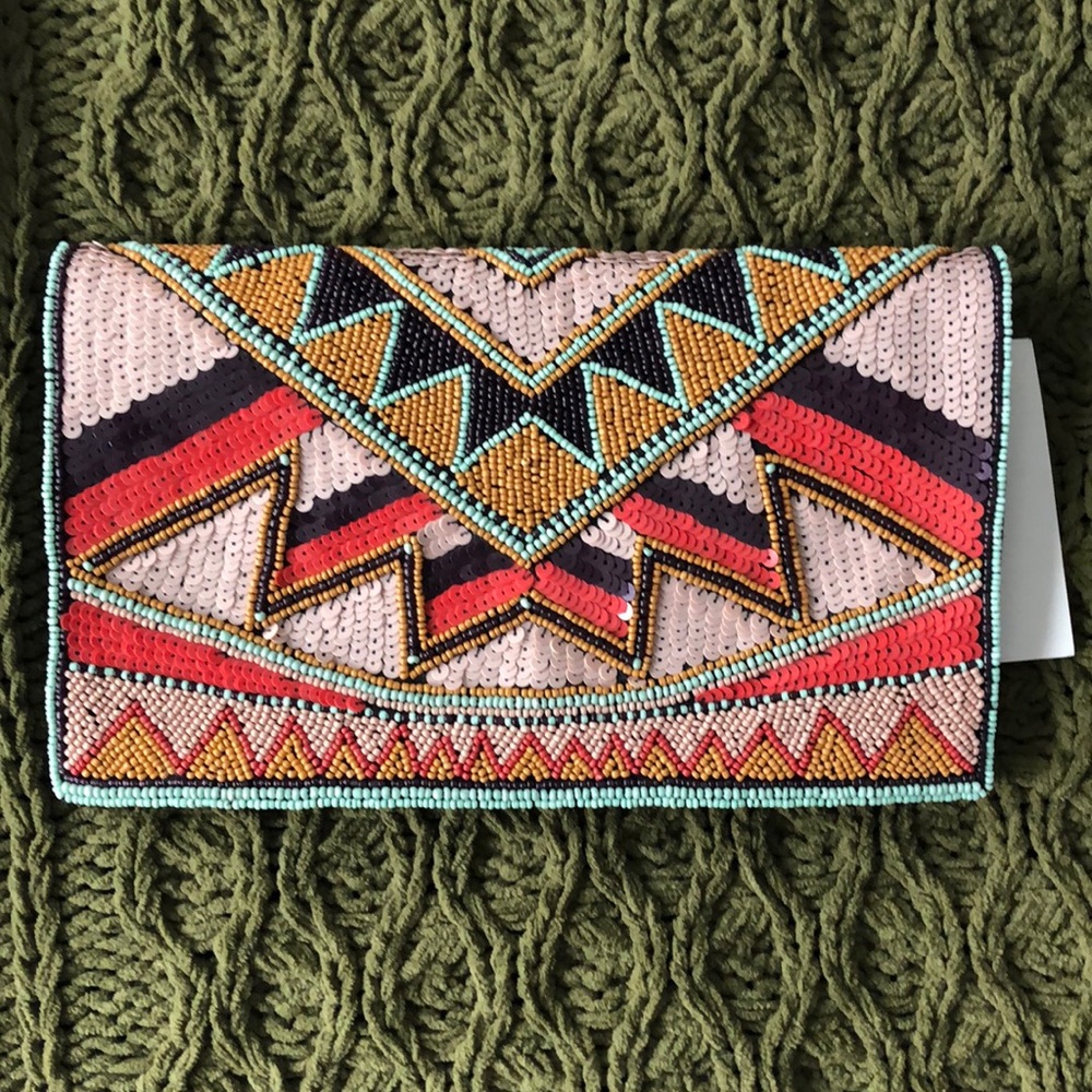 BCBGeneration Beaded Clutch